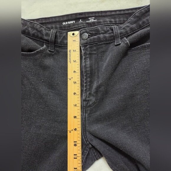 Old Navy High-Rise WOW SUPER-SKINNY Black Wash Size 8 short - Picture 6 of 10